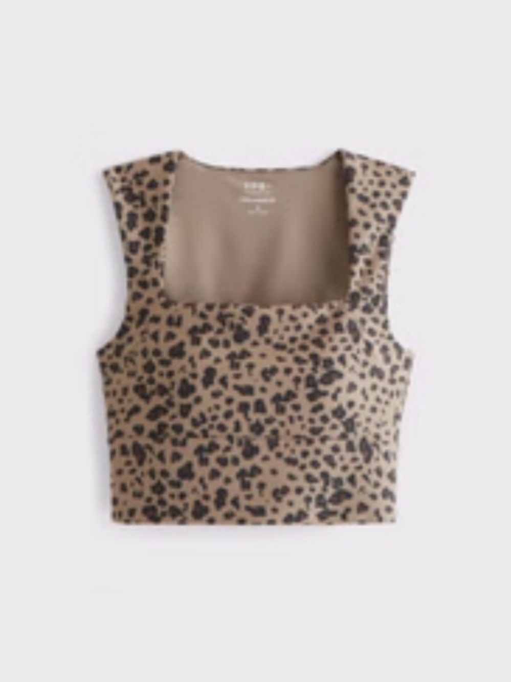 Abercrombie YPB sculptLUX Portrait Tank Leopard Print
